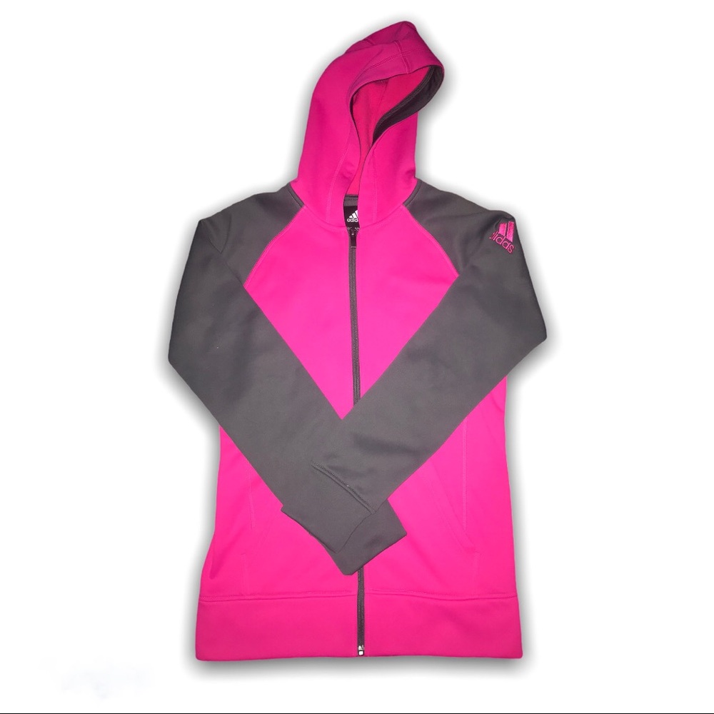 Pink and Grey Adidas Sweater